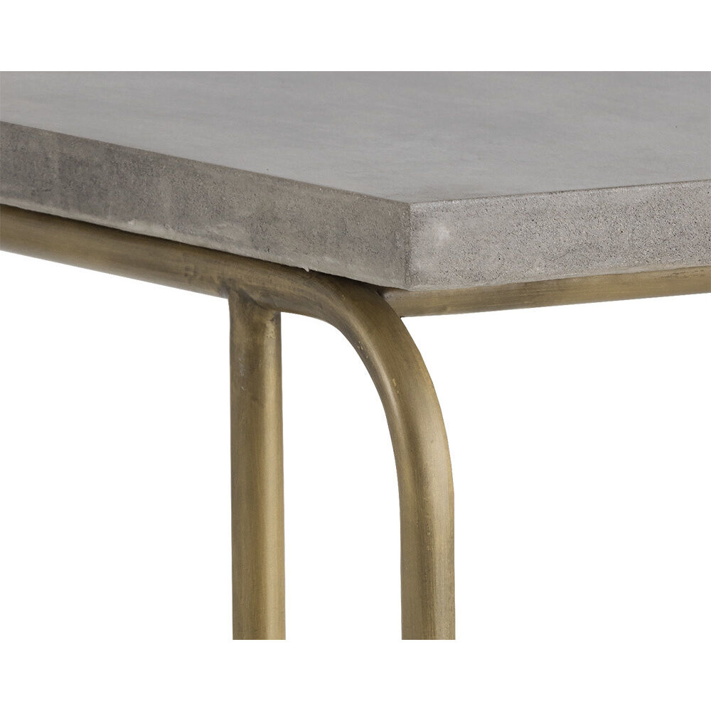 Lucius 26 X 19.75 inch Grey / Antique Brass End Table